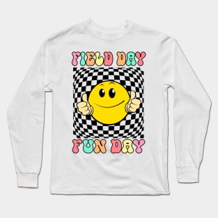 Hippie Field Day Fun Day For Teacher Kids Field Day Long Sleeve T-Shirt